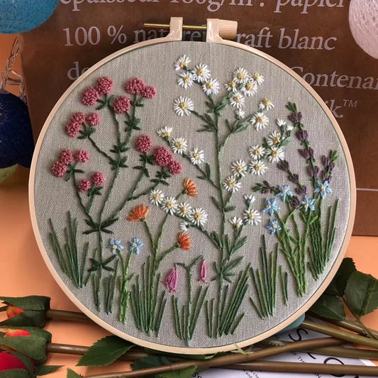 Embroidery Hoop Flower Kit for Beginner